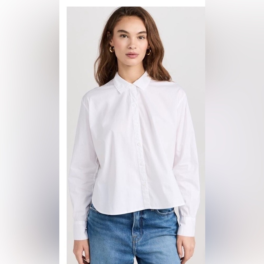 Splendid Navy and White Button Down Shirt - Picture 6 of 12